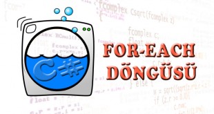 c# for each döngüsü