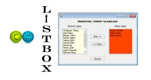 listbox kullanımı